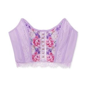 NWT Victoria's Secret Dream Angels Floral Embroidery Strapless Corset Top - M
